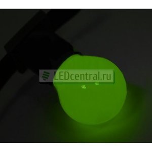 Лампа шар LED е27 DIA 45, 6 зеленых светодиодов, эффект лампы накаливания