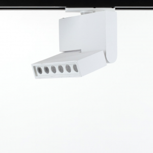 Светодиодный светильник трековый однофазный 12W, 220V, day white, белый корпус