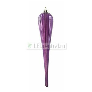 Елочная фигура "Тающая сосулька", 28 см, цвет фиолетовый