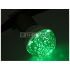 Лампа шар DIA 50 10 LED е27 зеленая 24V/AC LUX