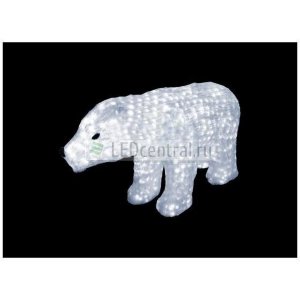 Акриловая светодиодная фигура "Белый медведь" 60см, 1168 светодиодов, IP 44, понижающий трансформатор в комплекте, LUX