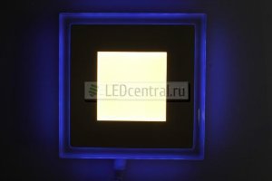 Стеклянная панель LP-S6-6W (квадрат в квадрате, 6W, 130x130mm)
