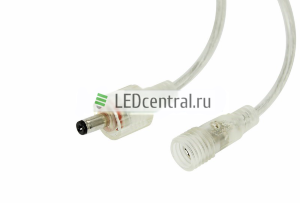 Соединительный кабель (2pin) герметичный (IP67) 2х0.35мм² 300V прозрачный REXANT