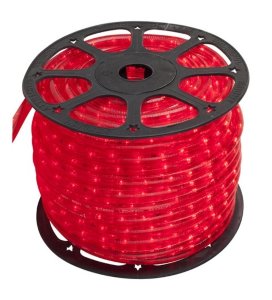 Дюралайт светодиодный, эффект мерцания(2W), красный, 220В, диаметр 13 мм, бухта 100м, LUX