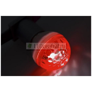 Лампа строб E27, D50mm, красная LUX