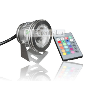 Точечный прожектор S-CD76P-RGB (AC85-265, 10W, RGB, стальной корпус)