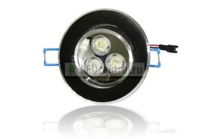 Светодиодный светильник Spot-SK-3W (220V, 3W, черное обрамление, круглый)