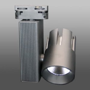 Трековый светодиодный светильник 159-160, 220V, 20W, однофазный, черный корпус