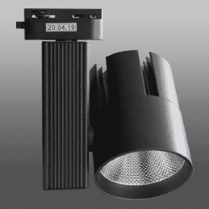 Трековый светодиодный светильник 163-164, 30W, однофазный, черный корпус