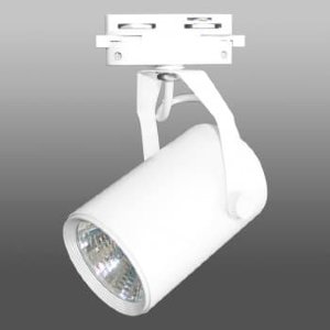 Трековый светодиодный светильник 125-125, 220V 10W, однофазный, белый корпус 