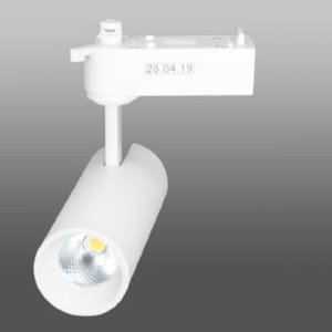 Трековый светодиодный светильник 145-146, 220V 10W, однофазный, белый корпус