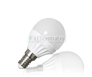 Светодиодная лампа YJ-G45-6W (220V, E14, 6W, 450 lm, шар)