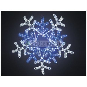 Фигура "Снежинка" - LED с контролером, светодиодная, белая/синяя, 60*60 см LUX