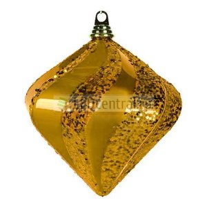 Елочная фигура "Алмаз", 20 см, цвет золотой