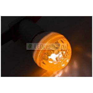 Лампа строб E27, D50mm, оранжевая LUX