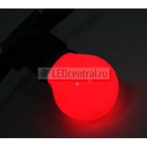 Лампа шар LED е27 DIA 45, 6 красных светодиодов, эффект лампы накаливания