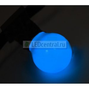 Лампа шар LED е27 DIA 45, 6 синих светодиодов, эффект лампы накаливания