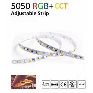 Светодиодная лента LUX class 5050 60 led/m, RGB+CCT (rgb+white/warm white), 12V, IP20