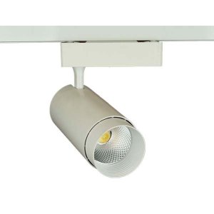 Трековый светодиодный светильник intraled-5017 (220V, белый корпус, 30W, однофазный, triac)