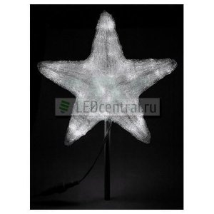 Акриловая светодиодная фигура "Звезда" 30см, 45 светодиодов, белая, LUX