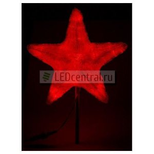 Акриловая светодиодная фигура "Звезда" 80см, 240 светодиодов, красная, LUX