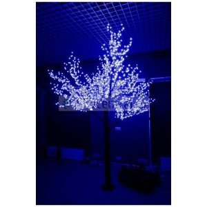 Светодиодное дерево "Сакура", высота 1,5м, диаметр кроны 1,8м, синие светодиоды, IP 54, понижающий трансформатор в комплекте, LUX
