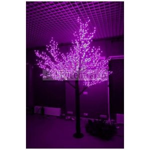Светодиодное дерево "Сакура", высота 1,5м, диаметр кроны 1,8м, фиолетовые светодиоды, IP 54, понижающий трансформатор в комплекте, LUX