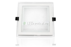 Стеклянная панель GKV-16W (квадрат в квадрате, 16W, 200x200mm)