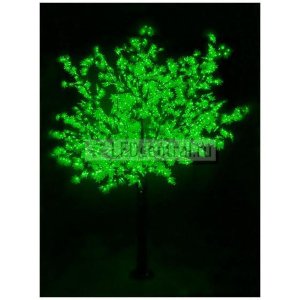 Светодиодное дерево "Сакура", высота 3,6м, диаметр кроны 3,0м, зеленые светодиоды, IP 54, понижающий трансформатор в комплекте, LUX