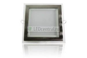 Стеклянная панель SKV-15W (квадрат в квадрате, 15W, 200x200mm)