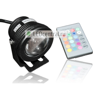 Точечный прожектор B-CD76P-RGB (AC85-265, 10W, RGB, черный корпус)