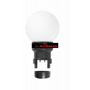 Лампа шар 6 LED для белт-лайта, цвет: Теплый белый, Ø45мм, белая матовая колба