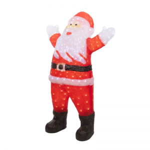 Акриловая светодиодная фигура «Приветствующий Санта Клаус» 76х47х120 см, IP65