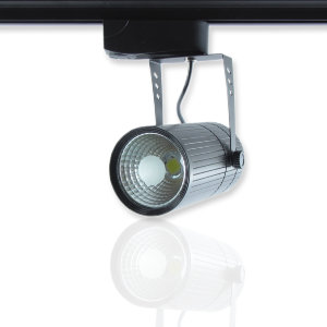 Трековый светодиодный светильник Track-02 (220V, черный корпус, 10W, однофазный)