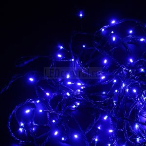 Гирлянда "Твинкл Лайт" 10 м, черный провод, 100 диодов, цвет голубой