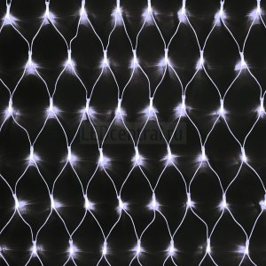 Гирлянда "Сеть" 2х1,5м, свечение с динамикой, прозрачный ПВХ, 288 LED, 230 В, цвет: Белый