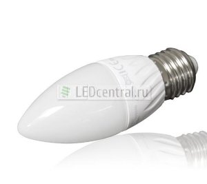 Светодиодная лампа YJ-C37-6W (220V, E27, 6W, 450 lm, свеча)