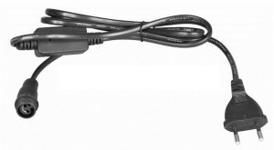Комплект покдлючения для гирлянд с постоянным свечением 230В / 4А, цвет провода: черный, IP65
