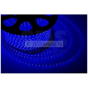 LED лента LUX, герметичная в силиконовой оболочке, 220V, 13*8 мм, IP65, SMD 5050, 60 диодов/метр, цвет светодиодов синий, бухта 50 метров