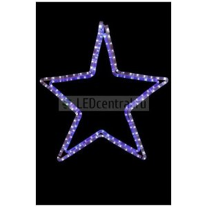 Фигура "Звезда" LED светодиодная белая/синяя 56 х 60 см LUX
