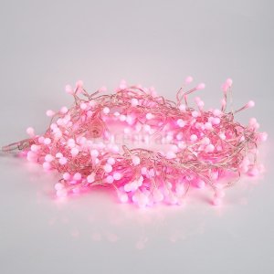 Гирлянда "Мишура LED" 6 м 576 диодов, цвет розовый