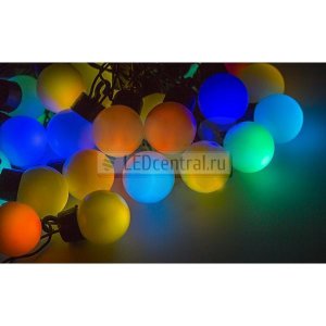 Гирлянда "LED - шарики", RGB, Ø23 мм, 5 м, LUX