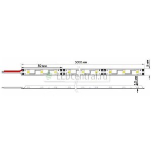 LED лента LUX, герметичная в силиконовой оболочке, 220V, 10*7 мм, IP67, SMD 3528, 60 диодов/метр, цвет светодиодов белый, бухта 100 метров