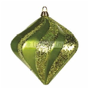Елочная фигура "Алмаз", 25 см, цвет зеленый