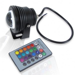 Светодиодный прожектор OT-10В-RGB-12 (10W, 12V, RGB, IP65, черный)